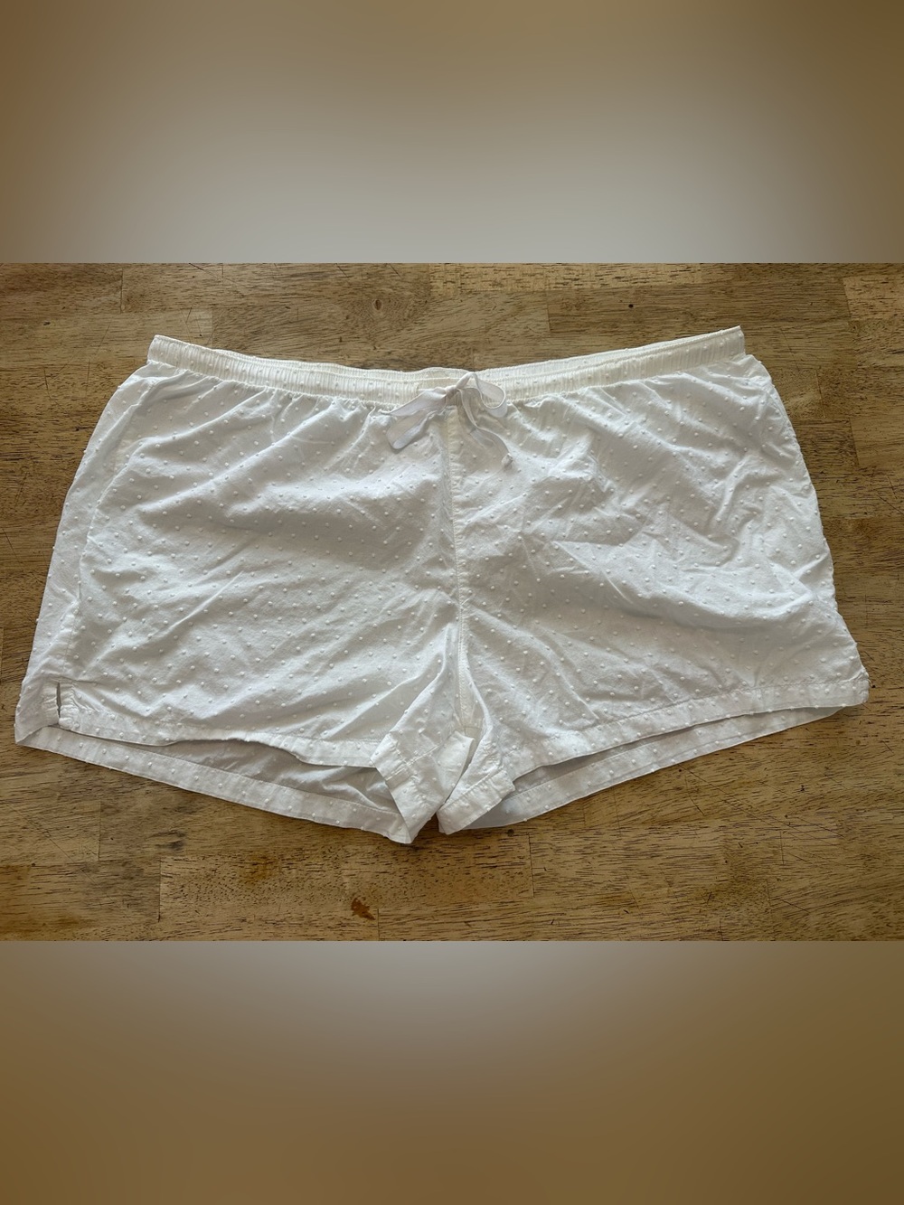 Old Navy White Swiss Dot Lounge Boxer Shorts